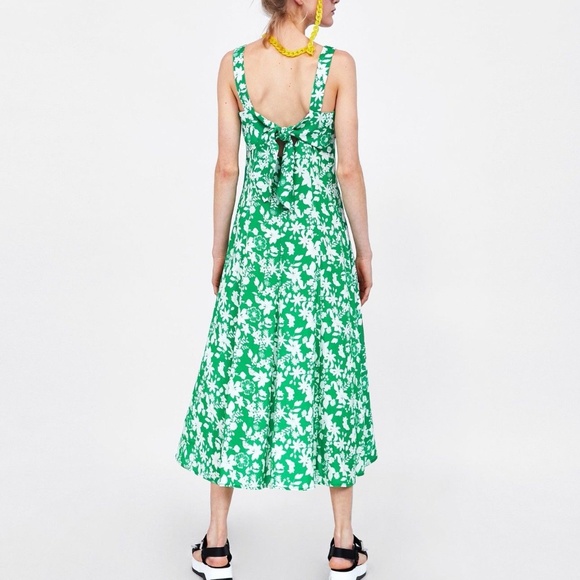 Zara Floral Print Midi Dress - Picture 8 of 8